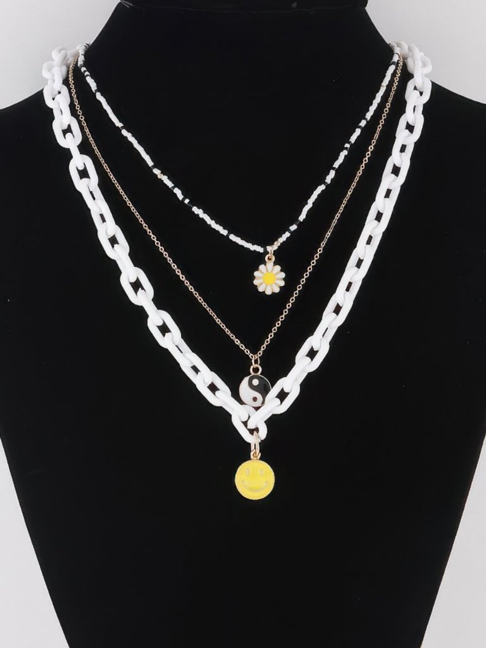 Multi Pendant Chain Necklace - Picture 4 of 5